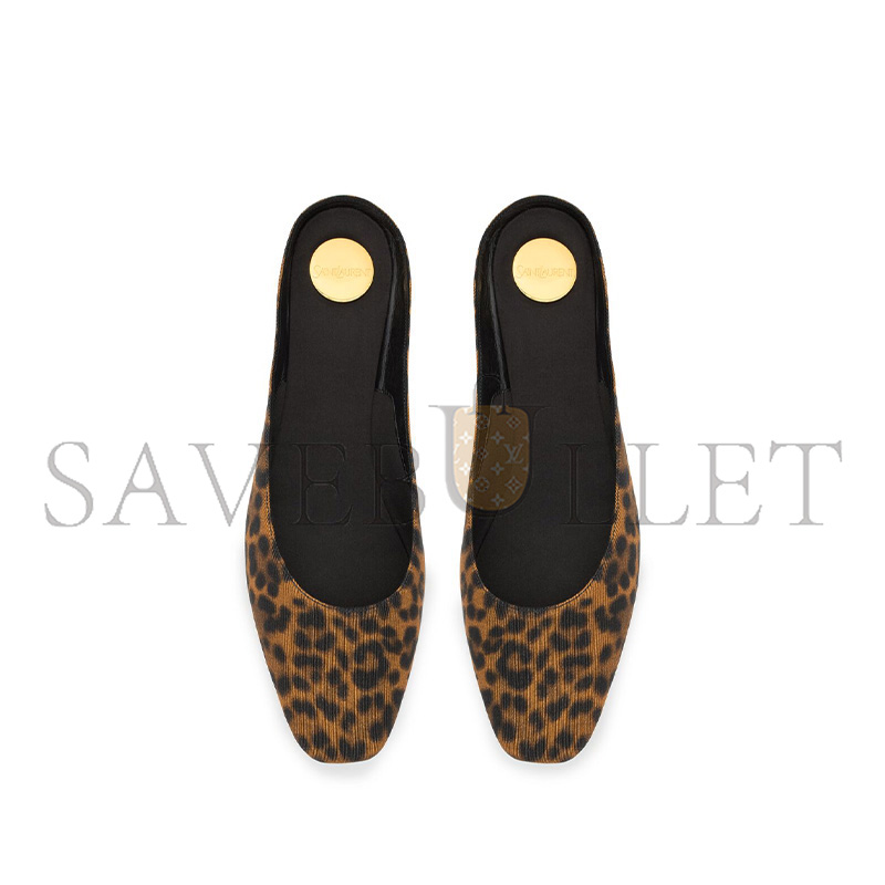 YSL LIDO SLIP-ONS IN LEOPARD GROSGRAIN 825329AAC4B2094